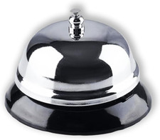 Campanello Da Tavolo in Metallo Lucido per Hotel Reception, Ristorante