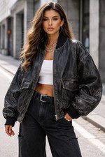Bomber da donna in vera pelle