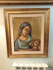 quadro olio su tela madonna