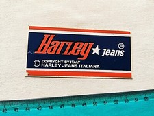 ADESIVO HARLEY JEANS ITALIANA VINTAGE ANNI 80 OLD STICKER AUTOCOLLANT KLEBER