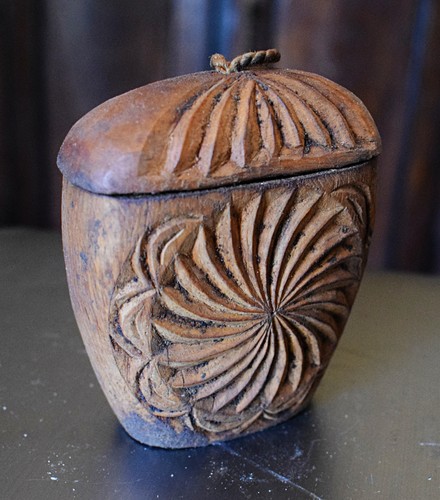 Antica scatola legno porta - scatola,