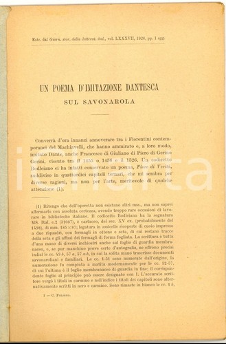 1926 cesare foligno poema - 1926,