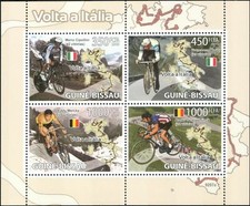 Guinea Bissau 2009 Vincitori Giro d'Italia Bici Sportive Biciclette Ciclismo Corsa NH