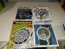 LOTTO 4 RIVISTE OROLOGI (ANNUARIO CHRONO ED ALTRE 3 COME DA FOTO)