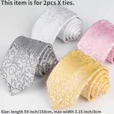 2Pcs Men's Floral Ties
