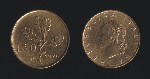Lire 1976 ramo - lire, quercia