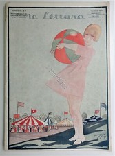 Rivista del Corriere della Sera - La Lettura N. 7 - 1924 Copertina di Sto