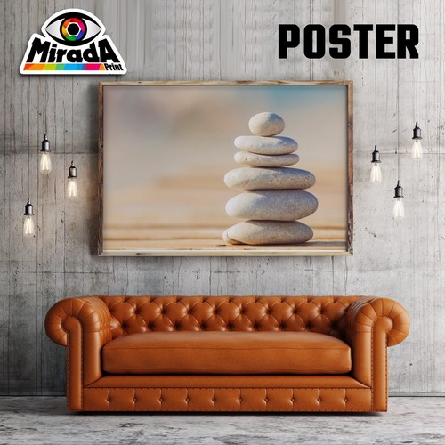 Poster meditazione pietre zen - poster,