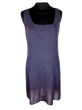 GAI MATTIOLO VINTAGE '80 Abito Vestito Donna Lurex Party Woman Dress Sz.M - 44