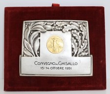 LAMBRETTA VESPA RADUNO GHISALLO 1951 PLACCA ORIGINALE PARTECIPANTI Cm. 12,5x9,5