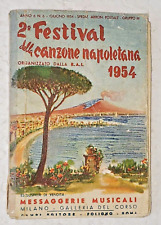 Secondo Festival Canzone Napoletana 1954 Libretto Vintage Messaggerie Musicali