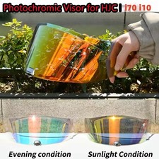 Visiera rossa fotocromatica adatta per casco HJC i70 i10 HJ-31 pellicola visiera antiappannamento