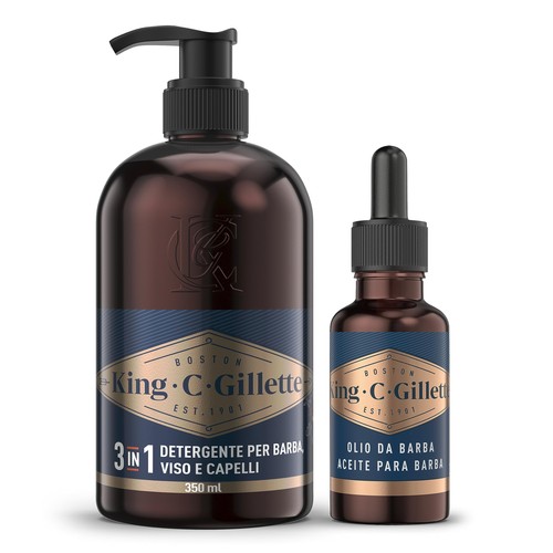 King gillette kit barba - king, uomo