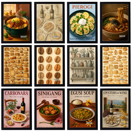 Poster vintage food bar - poster,