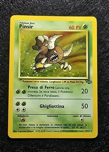 Carta pokemon pinsir 64 - pokemon, 9/64