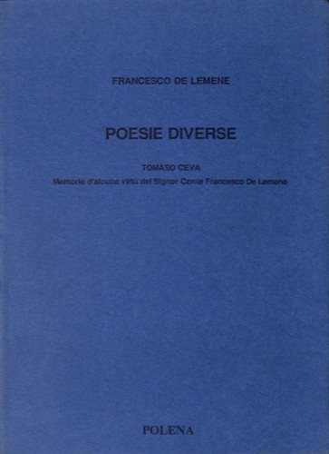 Poesie diverse de - -,