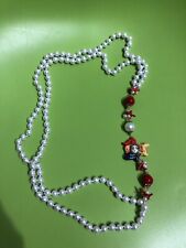 Collana Perle Lunga Donna Ceramica Doppia Affare Elegante Nuova Novità