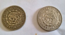 2 MONETE da 1 Peso MEXICO 1957 e 1960 Messico. Come Da Foto. Da Collezione Perso