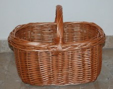 Cesto in vimini legna pellet funghi ortaggi biancheria 42x33x h.33 cm