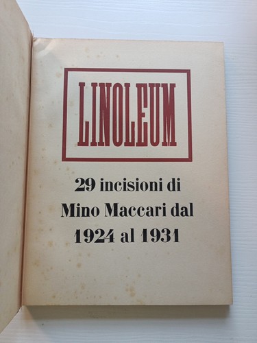 Mino maccari linoleum - *mino,