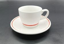 Tazzine Caffè Set X12 Tognana Royal Filo Rosso Porcellana con piattino Vintage