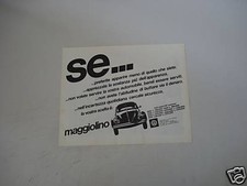 advertising Pubblicità 1969 VW VOLKSWAGEN BEETLE MAGGIOLINO