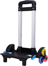 Carrello per Zaino, Trolley Zaino Carrello a Mano Pieghevole Alluminio 6 Ruote p
