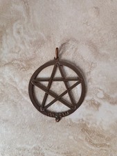 Ciondolo Collana Pentacolo Stella Wicca Placcato  - Talismano Protezione Magia 