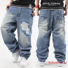 Jeans uomo hip-hop denim
