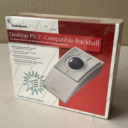Mouse trackball vintage nos - mouse,