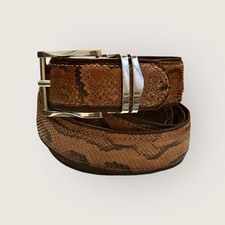 Cintura Uomo in Pitone Marrone