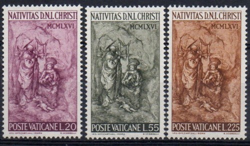 Vaticano 1966 natale serie cpl - vaticano,