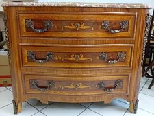 Comò cassettone como' Luigi XV marmo bronzo intarsiato 120 x 90 (h) cm