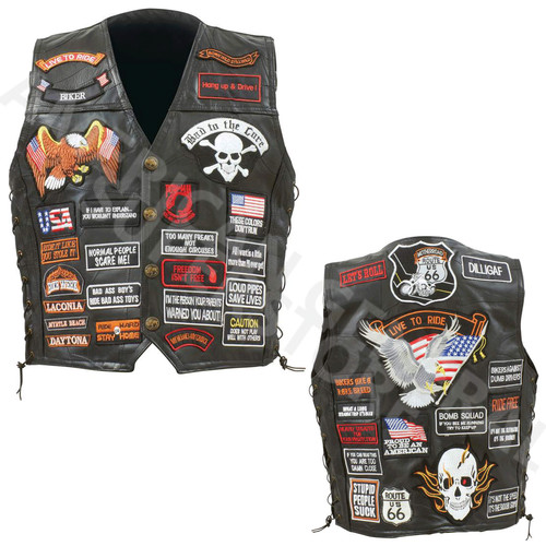 Gilet pelle motociclista - pelle,