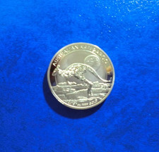 Australia. moneta da 100 dollari placcata d'oro  canguro