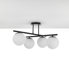 LAMPADARIO NEWTON BLACK IN METALLO VERNICIATO NERO OPACO ORESTELUCHETTA