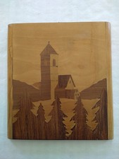 QUADRETTO IN LEGNO AD INTARSIO - 28x30 cm