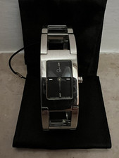 CK Calvin Klein Ladies Watch. Silver Black. K4111 Stainless Steel Swiss Made