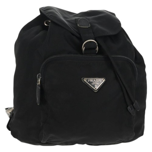 Zaino prada nylon nero argento - nylon,