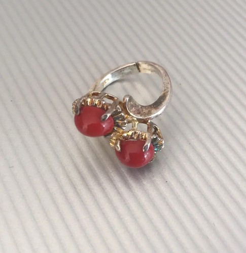 Anello argento con due - in,