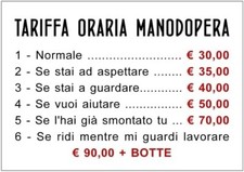 CARTELLO SEGNALETICO - Tariffa oraria speciale - segnaletica segnale