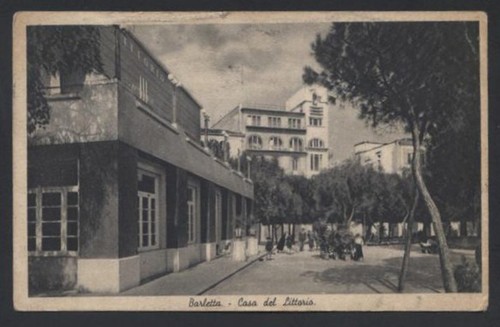 E873 cartolina barletta casa - barletta,