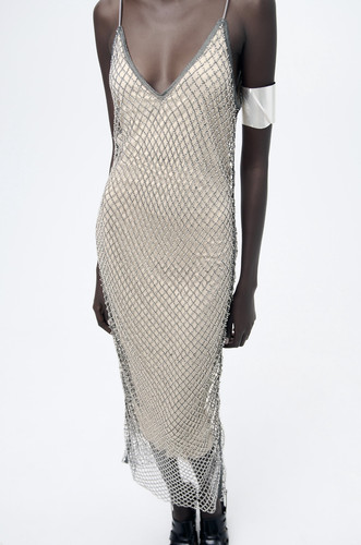 Abito midi zara slip con - midi,