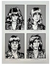 La classe Ramones del 1979 rara firmata e numerata-artista Brian Crabaugh