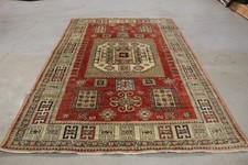 Antico tappeto mattoni annodato a mano 220 x 146 cm ottime condizioni perfetto