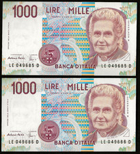 N 2 BANCONOTE CONSECUTIVE