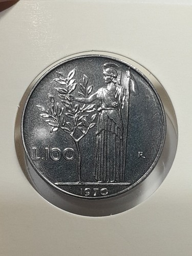 Italia 100 lire 1970 - italia, minerva