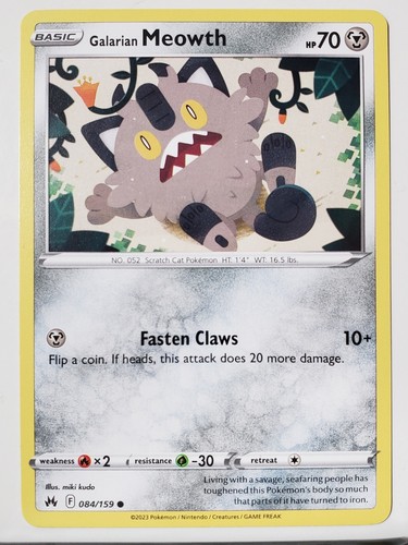 Galarian meowth 084 - 084/159, nm