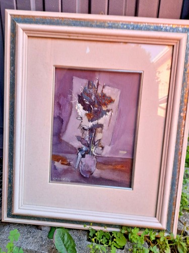 Quadro pittura olio vaso di - quadro,