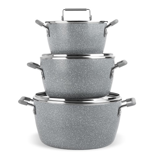 Set pentole padelle grigio - pentole, e